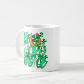 Trendy "One Lucky Teacher" Hoefijzer Pencil Mok (Voorkant links)