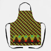 Trendy Ongebruikelijke Whimsical Kerstboom Volksku Schort (Voorkant)