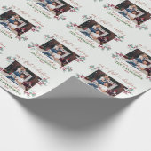 Trendy Ons eerste kersttijdschrift Foto Cadeaupapier (Hoek)