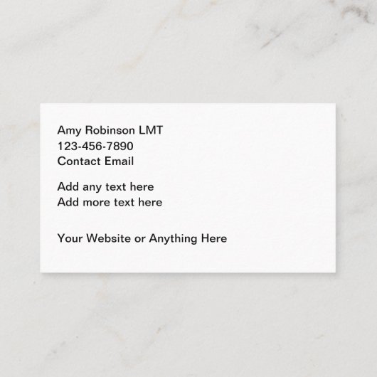 Trendy ontspannende massage Visitekaartjes (Achterkant)