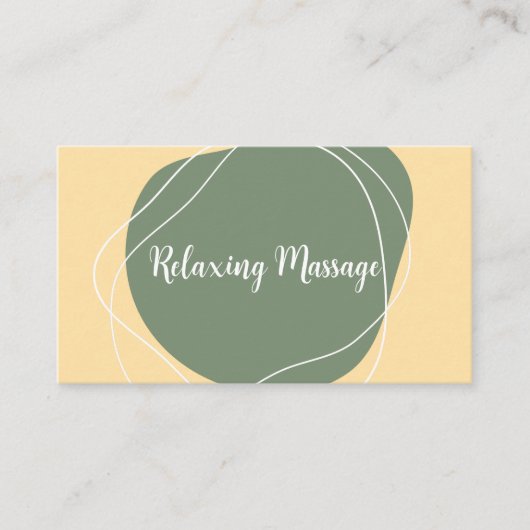 Trendy ontspannende massage Visitekaartjes (Voorkant)