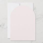 Trendy Ontwerper Stof Roze Blush Boog Bruiloft Kaart (Achterkant)