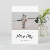 Trendy Onze eerste kerst als meneer en mevrouw Fot Kaart (Staand voorkant)