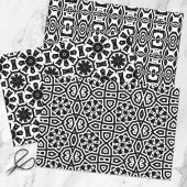 Trendy Op Art Chic Black & White Geometric Pattern Inpakpapier Vel