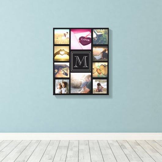 Trendy op maat gemaakte fotocollage canvas afdruk (Insitu (Houten vloer))