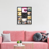 Trendy op maat gemaakte fotocollage canvas afdruk (Insitu (Woonkamer))