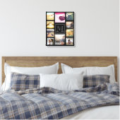 Trendy op maat gemaakte fotocollage canvas afdruk (Insitu (Slaapkamer))
