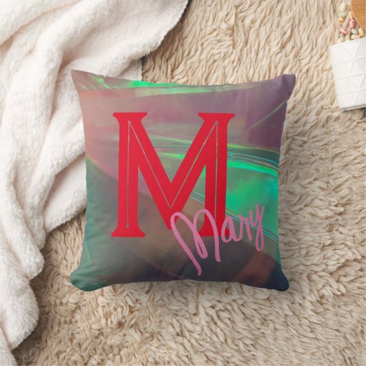 Trendy opaal gooien kussen monogram cadeau (Deken)