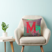 Trendy opaal gooien kussen monogram cadeau (Stoel)