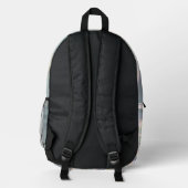 Trendy Opal Iridescent Holographic School Backpack Bedrukte Rugzak (Achterkant)