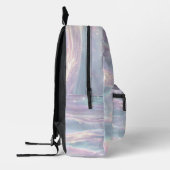Trendy Opal Iridescent Holographic School Backpack Bedrukte Rugzak (Links)