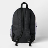 Trendy Opal Iridescent Holographic School Backpack Bedrukte Rugzak (Achterkant)
