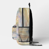 Trendy Opal Iridescent Holographic School Backpack Bedrukte Rugzak (Rechts)