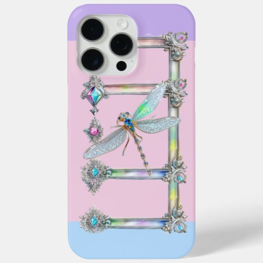 Trendy Opalescent Dragonfly iPhone 15 Pro Max Hoes (Achterkant)