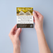 Trendy Open Book, Book Club Adverteren Flyer (Hand)