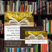 Trendy Open Book, Book Club Adverteren Flyer