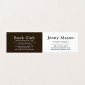 Trendy Open Book, Book Club Gedetailleerd Visitekaartje (Binnenkant ongevouwen)