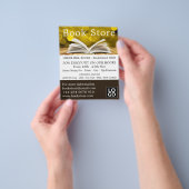 Trendy Open Book, Book Store Adverteren Flyer (Hand)