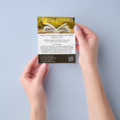 Trendy Open Book, Library Adverteren Flyer (Hand)
