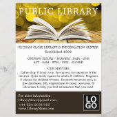 Trendy Open Book, Library Adverteren Flyer (Voorkant)