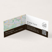 Trendy Open Book, Library, Librarian Gedetailleerd Visitekaartje (Binnen)