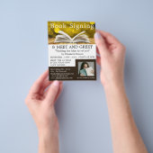 Trendy Open Book, Writers Book Signing Adverteren Flyer (Hand)