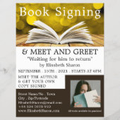 Trendy Open Book, Writers Book Signing Adverteren Flyer (Voorkant)