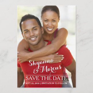 Trendy Opslaan van de datum Aangepaste foto Templa Save The Date