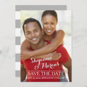 Trendy Opslaan van de datum Aangepaste foto Templa Save The Date (Voorkant / Achterkant)