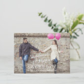 Trendy Opslaan van de datum Horizontale foto Templ Save The Date (Staand voorkant)