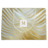 Trendy Opulent Gold en White Multi Pattered Groot Cadeauzakje (Voorkant)