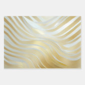 Trendy Opulent Gold en White Multi Pattered Inpakpapier Vel (Voorkant 3)