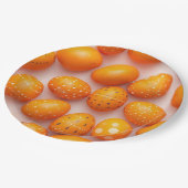 Trendy Orange Easter Eggs Pattern Paper  Papieren Bordje (Gekanteld)