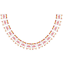 Trendy Orange & Yellow Easter Eggs Pattern Paper Vlaggetjes