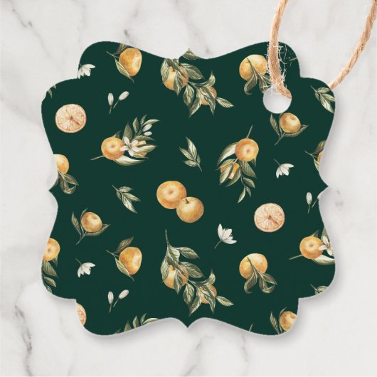 Trendy Orangecello Likeur Bruiloft Bedankjes Labels (Achterkant)