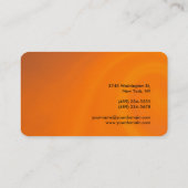 Trendy Oranje Attractive Plain Rond Hoek Visitekaartje (Achterkant)