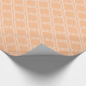 Trendy Oranje Cream en White Diamond Pattern Cadeaupapier (Hoek)