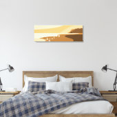 Trendy Oranje Digital Art Seascape Canvas afdrukke (Insitu (Slaapkamer))