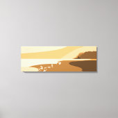 Trendy Oranje Digital Art Seascape Canvas afdrukke (Voorkant)