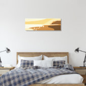 Trendy Oranje Digital Art Seascape Canvas afdrukke (Insitu (Slaapkamer))