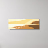 Trendy Oranje Digital Art Seascape Canvas afdrukke Afdruk (Voorkant)