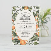 Trendy Oranje Flowers & Leaf Beauty Lijst Kaart (Staand voorkant)