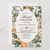 Trendy Oranje Flowers & Leaf Beauty Lijst Kaart (Voorkant)