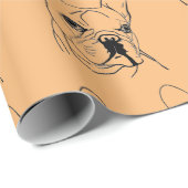 Trendy Oranje French Bulldog Bull Dog Cadeaupapier (Rol Hoek)
