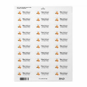 Trendy Oranje Juice Return Adreslabel Etiket (Full Sheet)