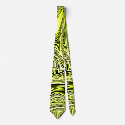 Trendy Oranje Marmer Draaikolk Stropdas (Voorkant)