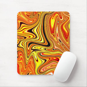 Trendy Oranje Marmer Werveling Muismat
