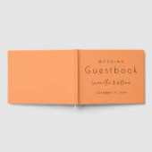 Trendy Oranje minimalistisch script | Moderne brui Gastenboek (Volledig)