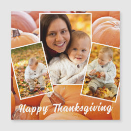 Trendy Oranje Pumpkin Happy Thanksgiving Magnetic