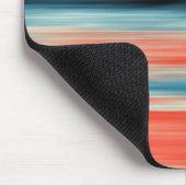 Trendy Oranje Red Blue Stripes Muismat (Hoek)